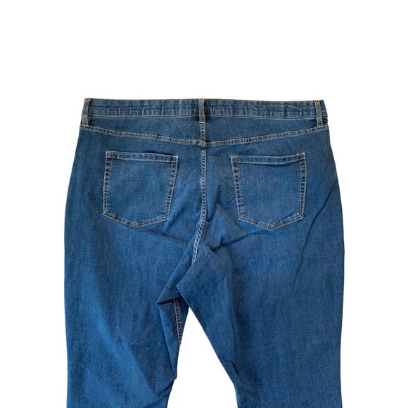 Ava & Viv Plus Size Womens Dark Blue High Rise Skinny Denim Jeans Size 26 - Picture 8 of 12